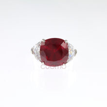 Carica l'immagine nel visualizzatore di Gallery, Anello Argento Rubino Taglio Cuscino