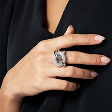 Carica l'immagine nel visualizzatore di Gallery, Anello Argento Grumetta Grande con Zirconi