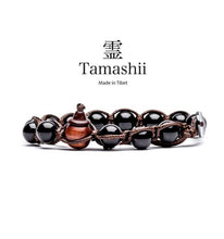 Carica l'immagine nel visualizzatore di Gallery, Bracciale portafortuna unisex lunghezza regolabile realizzato a mano dai monaci tibetani con pietra naturale di onice