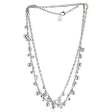 Carica l'immagine nel visualizzatore di Gallery, Elegante collana lunga con sfere in bronzo placcato argento unoaerre