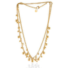 Carica l'immagine nel visualizzatore di Gallery, Elegante collana lunga con sfere in bronzo placcato oro unoaerre