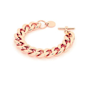 Il classico e intramontabile bracciale unoaerre a catena maglia a grumetta in bronzo placcato oro rosa
