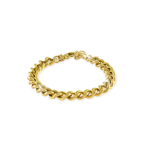 Bracciale da donna unoaerre in bronzo placcato oro modella maglia grumetta